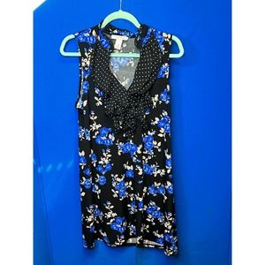 White House Black Market Tunic or Dress Ruffle Top L Large